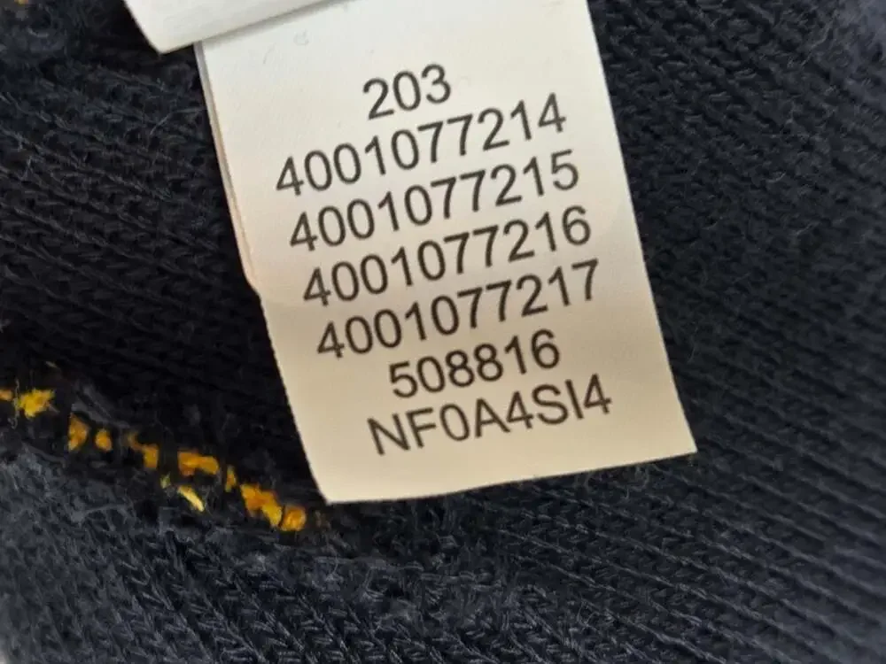 The North Face Heritage Ski Tuke Beanie Navy Yellow Pom Pom Hat